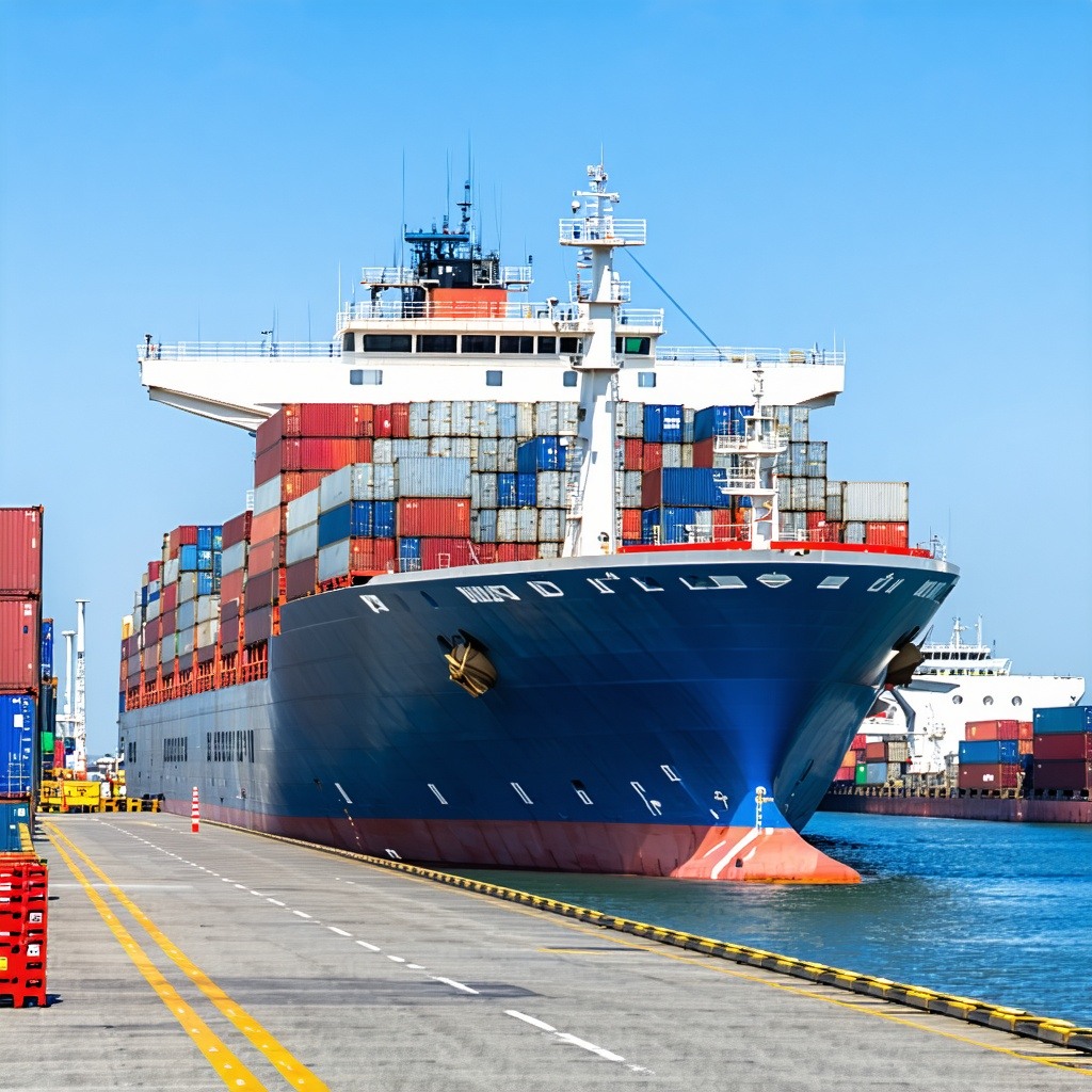 container ship at a container terminal-1
